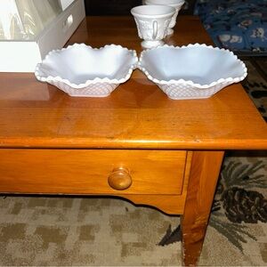 Vintage milk glass  candy dishes $12 each